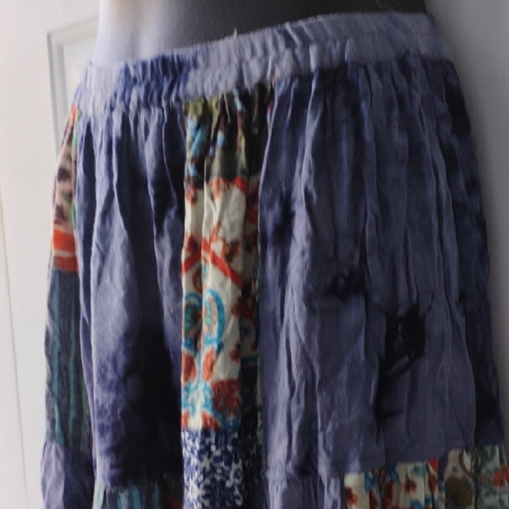 B2g1 John Mark Multicolor Patchwork Maxi Skirt - image 5